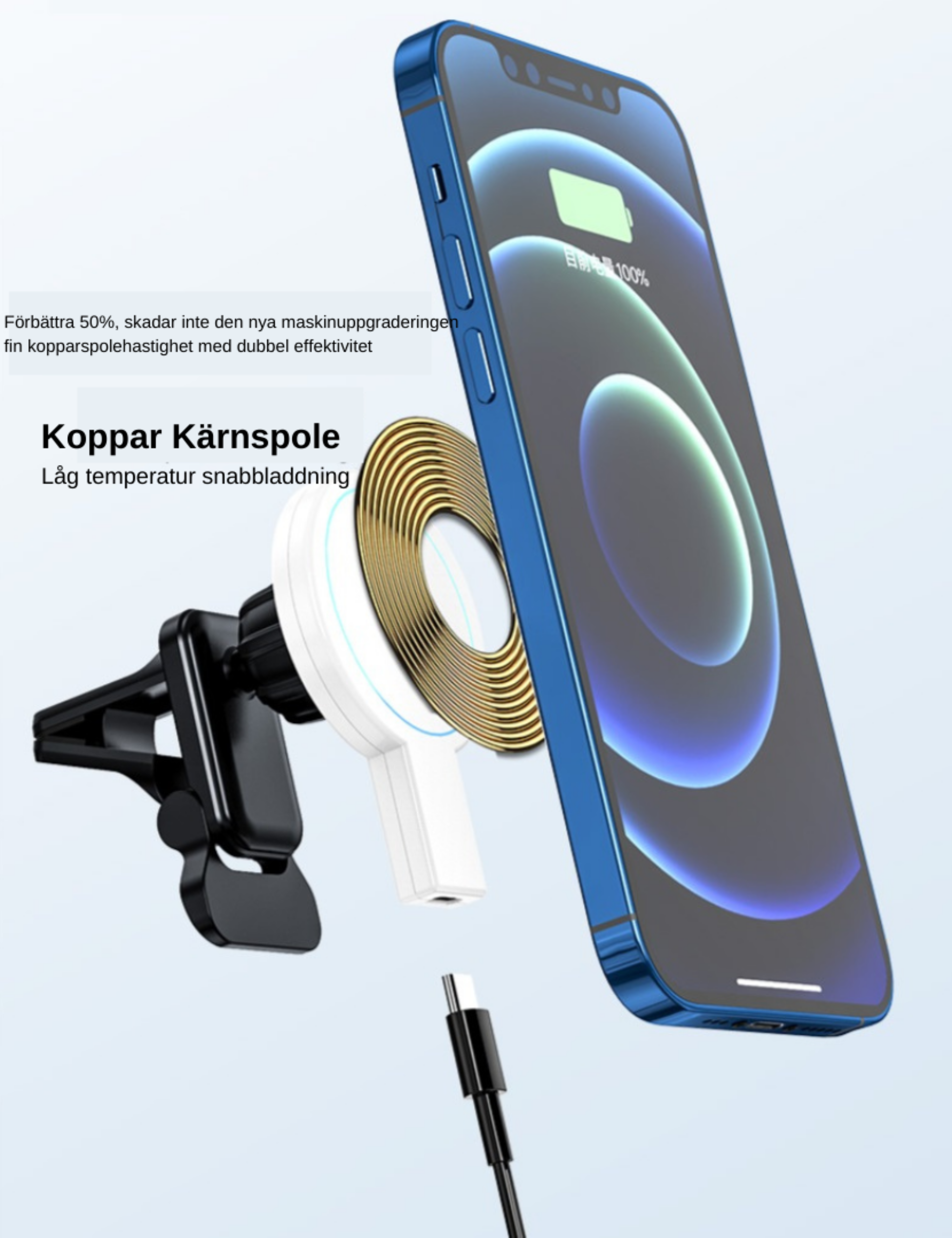 Magnetic Wireless Car Charger For iPHONE 12/13/14 SERIES